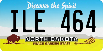 ND license plate ILE464