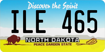 ND license plate ILE465