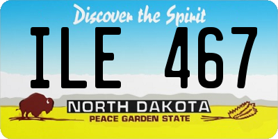 ND license plate ILE467