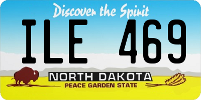 ND license plate ILE469