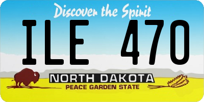 ND license plate ILE470
