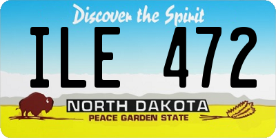 ND license plate ILE472