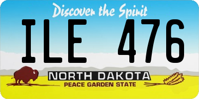ND license plate ILE476