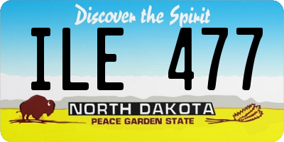 ND license plate ILE477