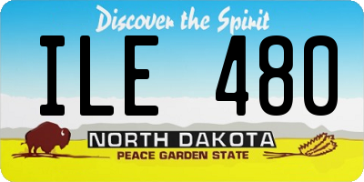 ND license plate ILE480