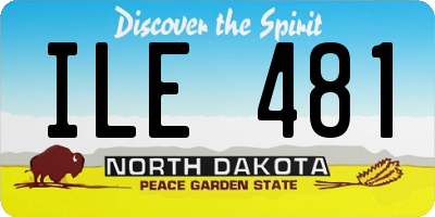 ND license plate ILE481