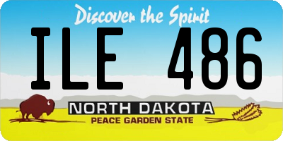 ND license plate ILE486