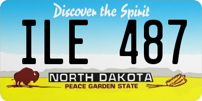 ND license plate ILE487