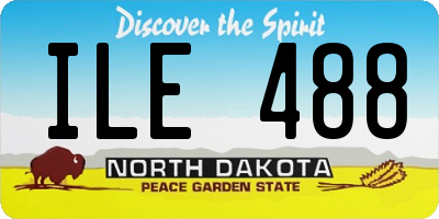 ND license plate ILE488
