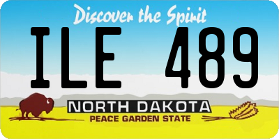 ND license plate ILE489