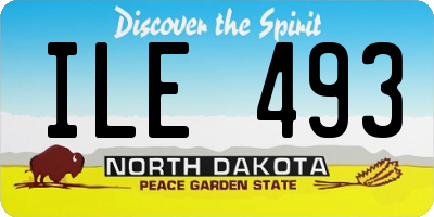 ND license plate ILE493
