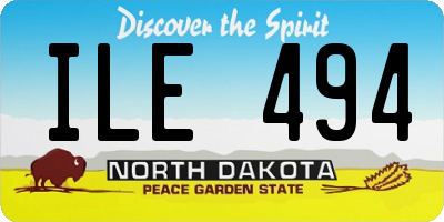 ND license plate ILE494