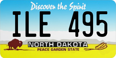 ND license plate ILE495