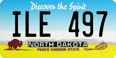 ND license plate ILE497