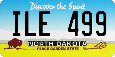 ND license plate ILE499