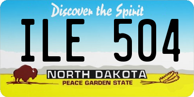 ND license plate ILE504