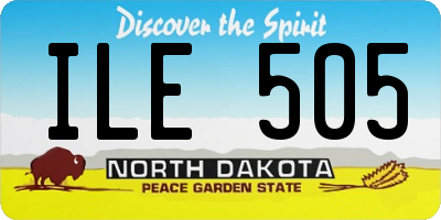 ND license plate ILE505