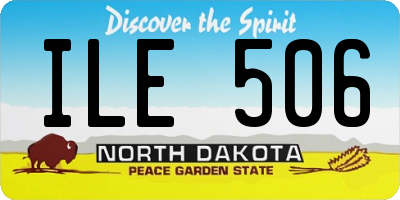 ND license plate ILE506
