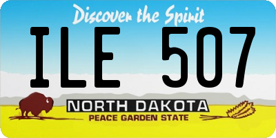 ND license plate ILE507
