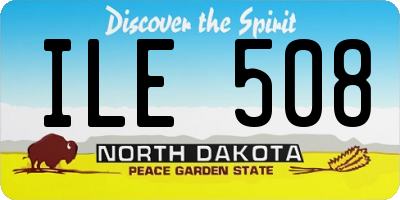 ND license plate ILE508