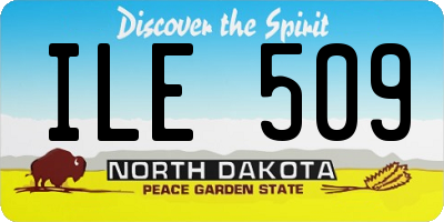 ND license plate ILE509