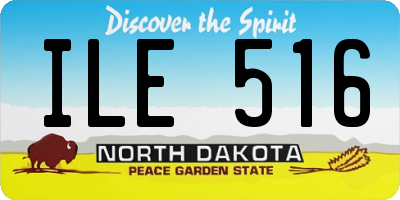 ND license plate ILE516