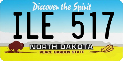 ND license plate ILE517