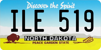 ND license plate ILE519