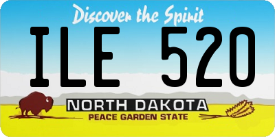ND license plate ILE520