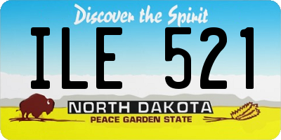 ND license plate ILE521