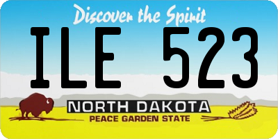 ND license plate ILE523
