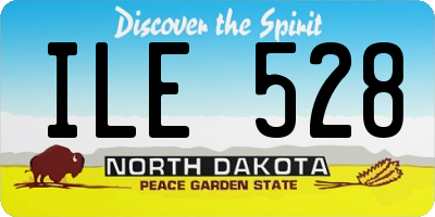 ND license plate ILE528