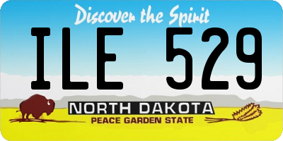 ND license plate ILE529