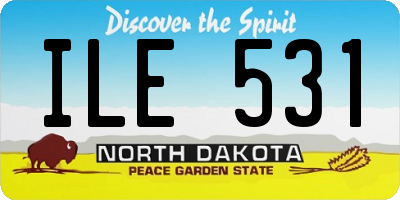 ND license plate ILE531