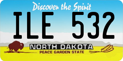 ND license plate ILE532