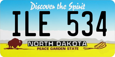 ND license plate ILE534