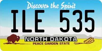ND license plate ILE535