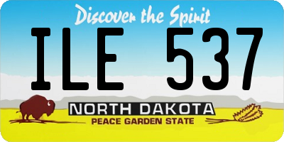 ND license plate ILE537