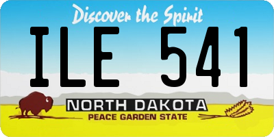 ND license plate ILE541