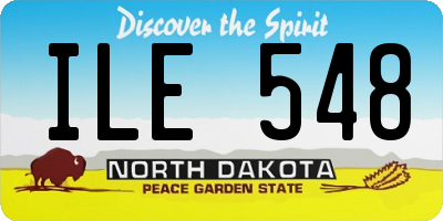 ND license plate ILE548