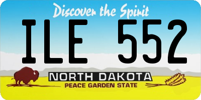 ND license plate ILE552