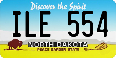 ND license plate ILE554