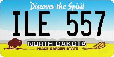 ND license plate ILE557
