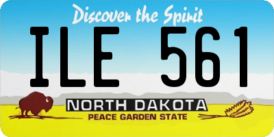 ND license plate ILE561