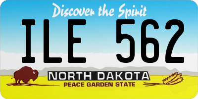 ND license plate ILE562