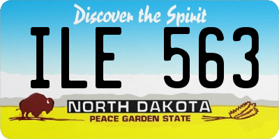 ND license plate ILE563