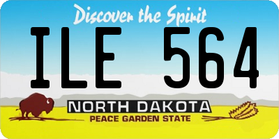 ND license plate ILE564