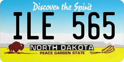 ND license plate ILE565