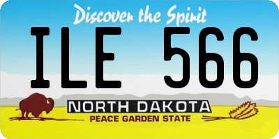 ND license plate ILE566
