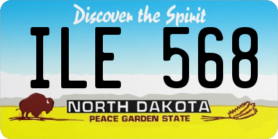 ND license plate ILE568